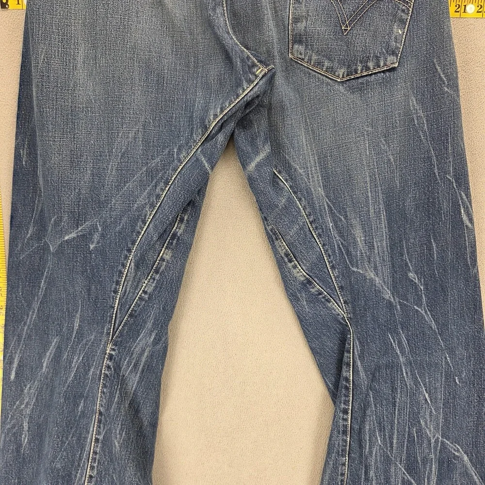 Vintage Levis Engineered Jeans Mens 30x32 Blue Twisted Buckle Back One Pocket